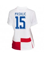 Chorvatsko Mario Pasalic #15 Domácí Dres pro Dámské ME 2024 Krátký Rukáv